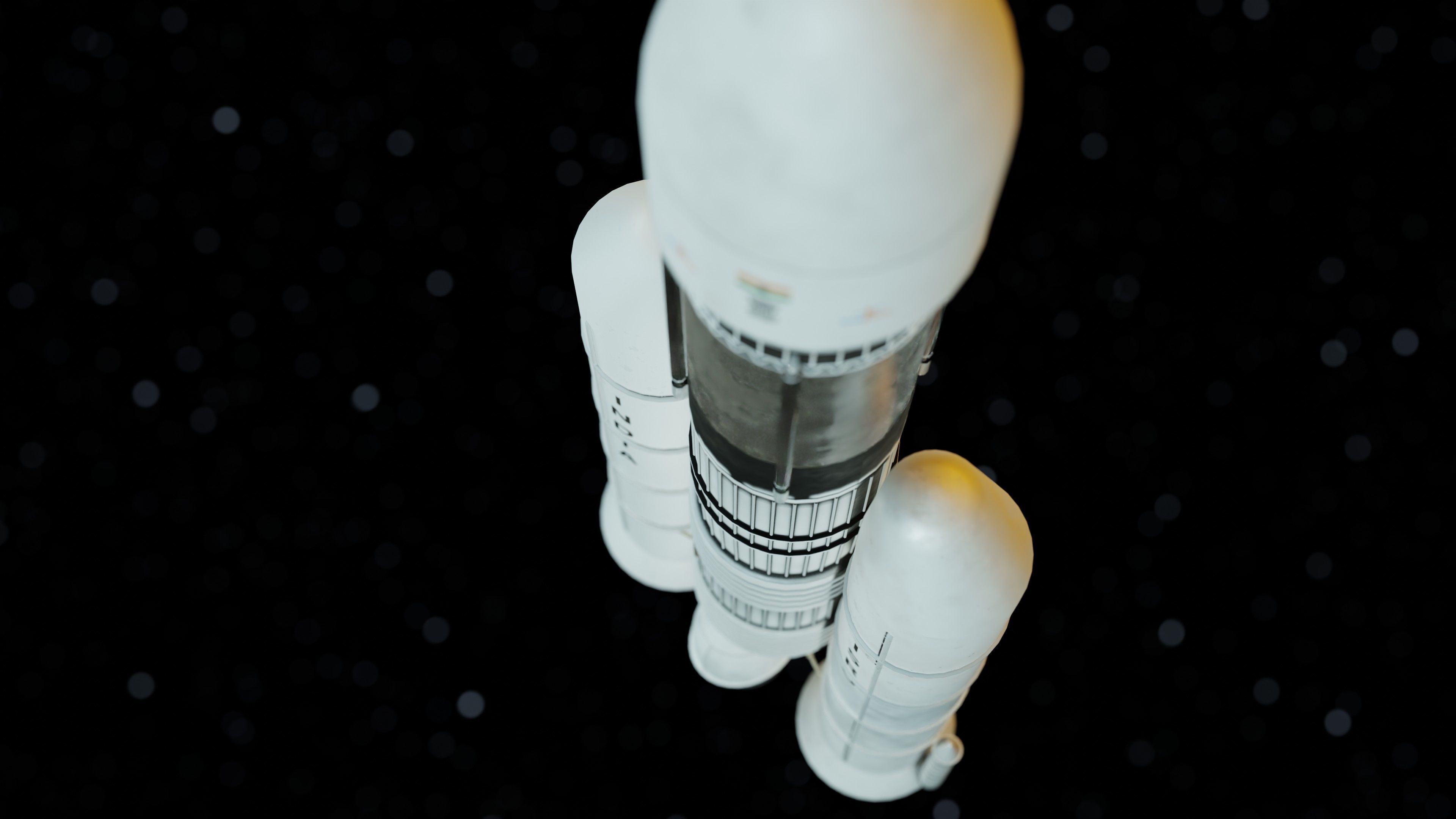 Chandrayaan 3 rocket Low-poly 3D model_6