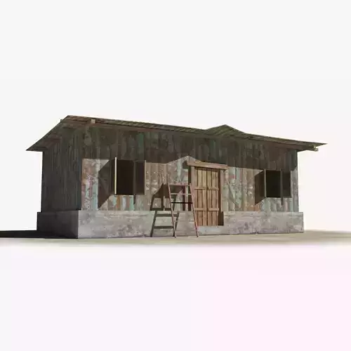 Slum x3 Low-poly 3D model
