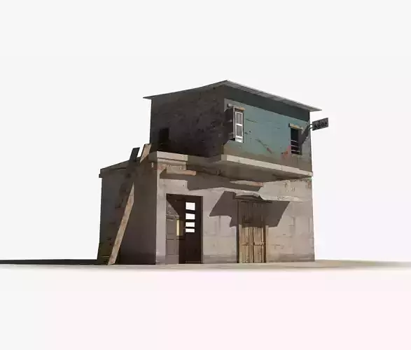 Slum x4 Low-poly 3D model