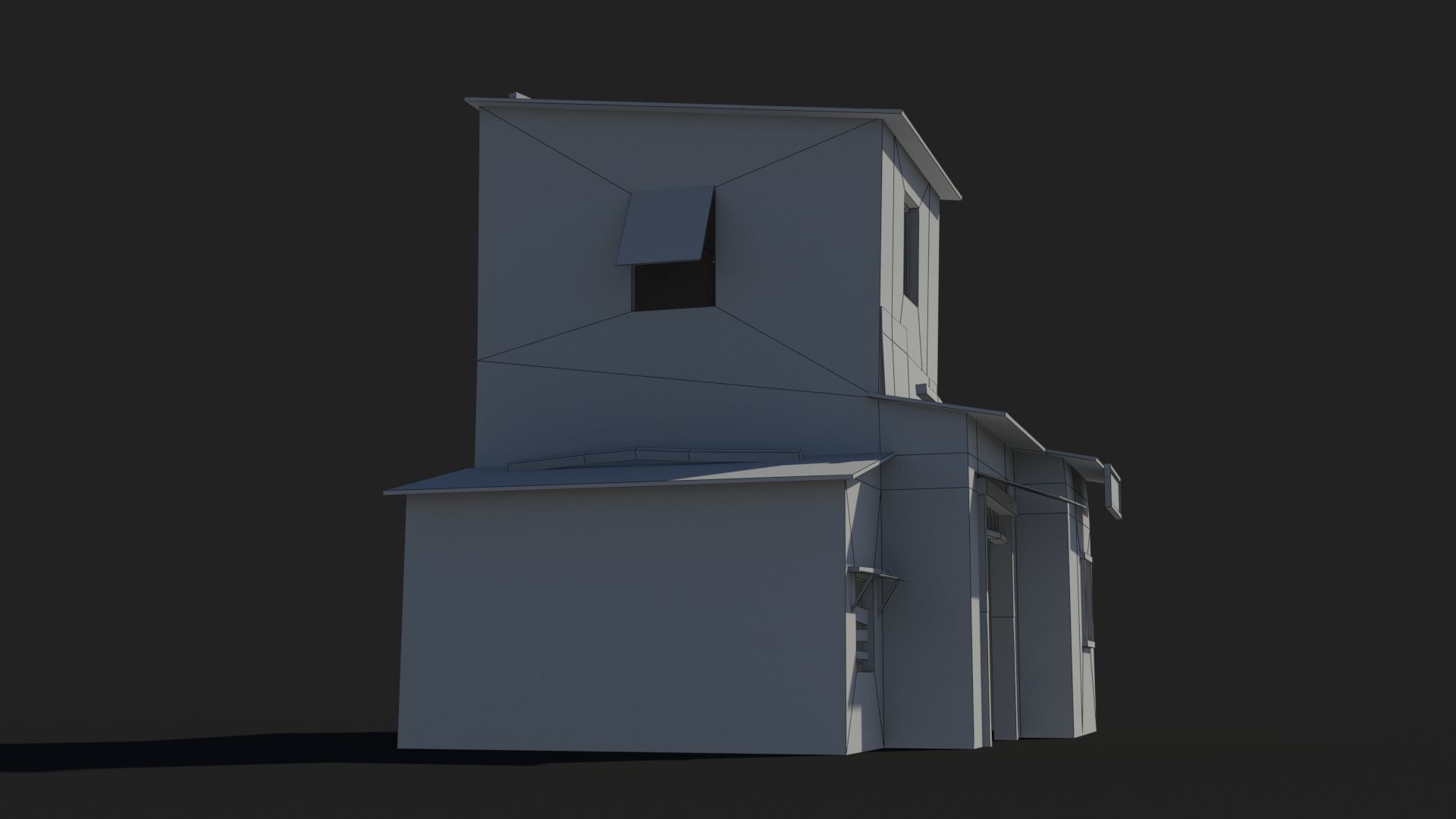 Slum x5 Low-poly 3D model_10