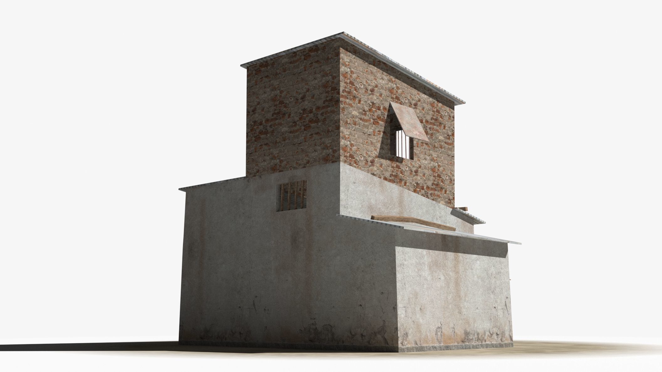 Slum x5 Low-poly 3D model_4