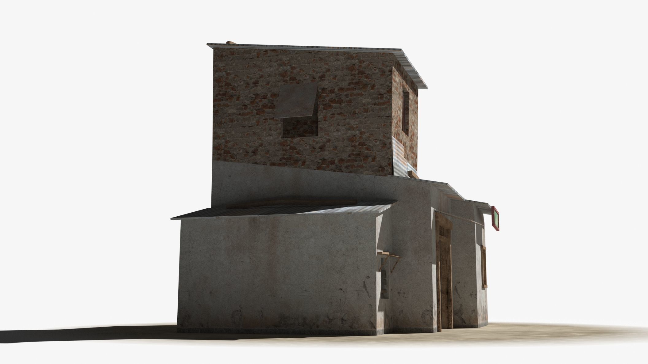 Slum x5 Low-poly 3D model_3