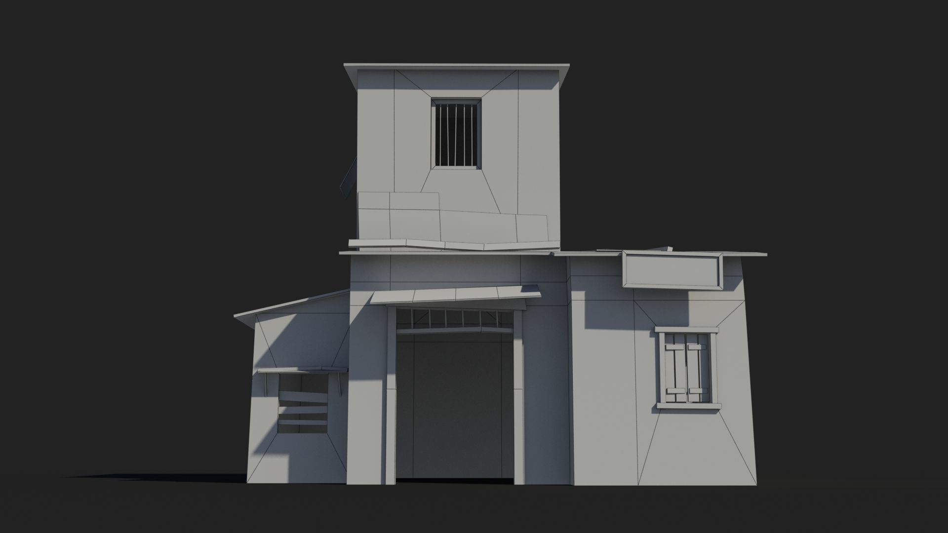 Slum x5 Low-poly 3D model_8