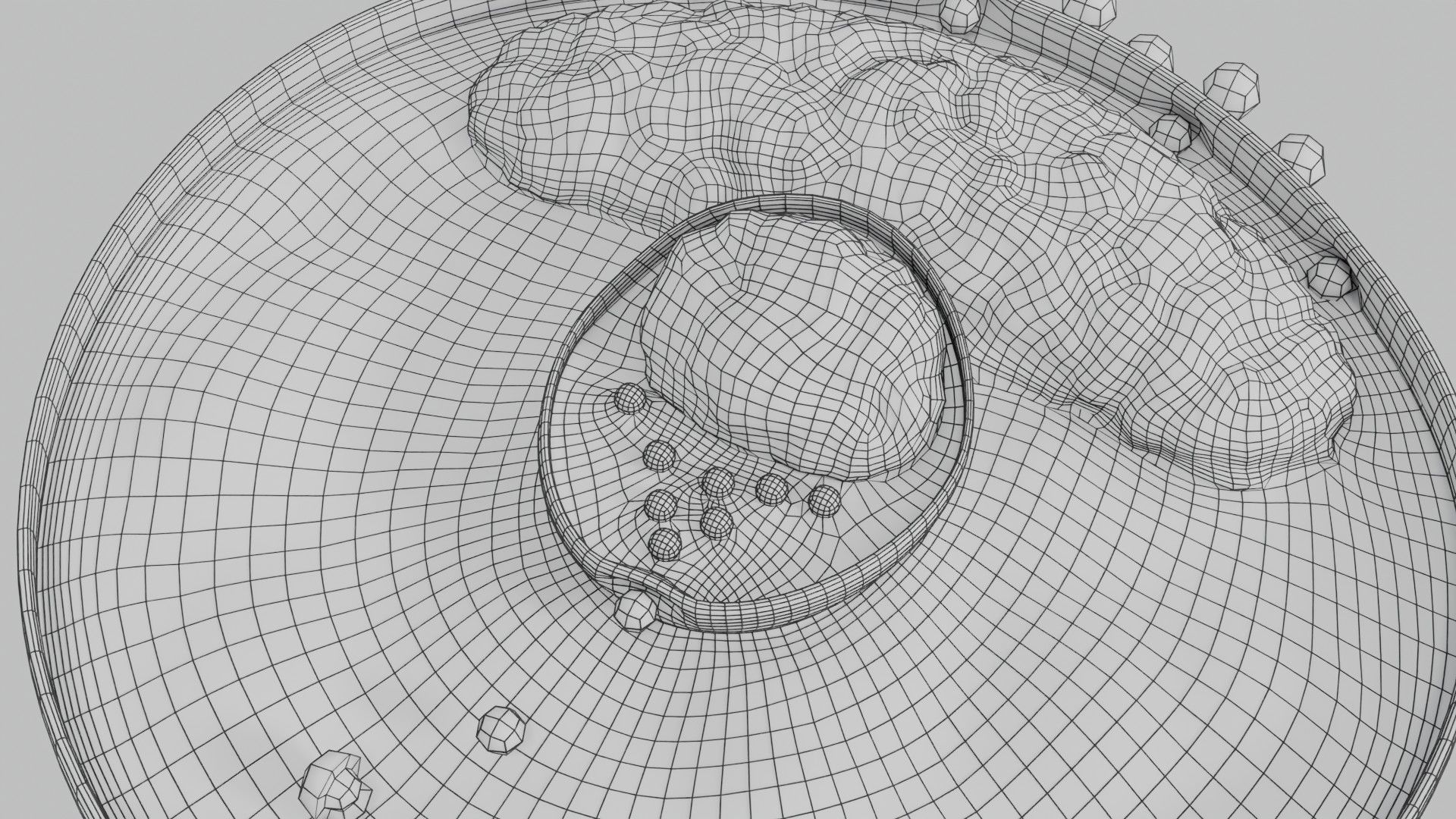 Virus infection cycle in host cell Low-poly 3D model_72