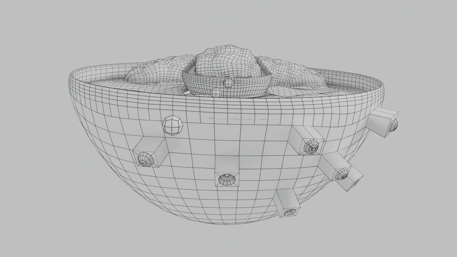 Virus infection cycle in host cell Low-poly 3D model_75