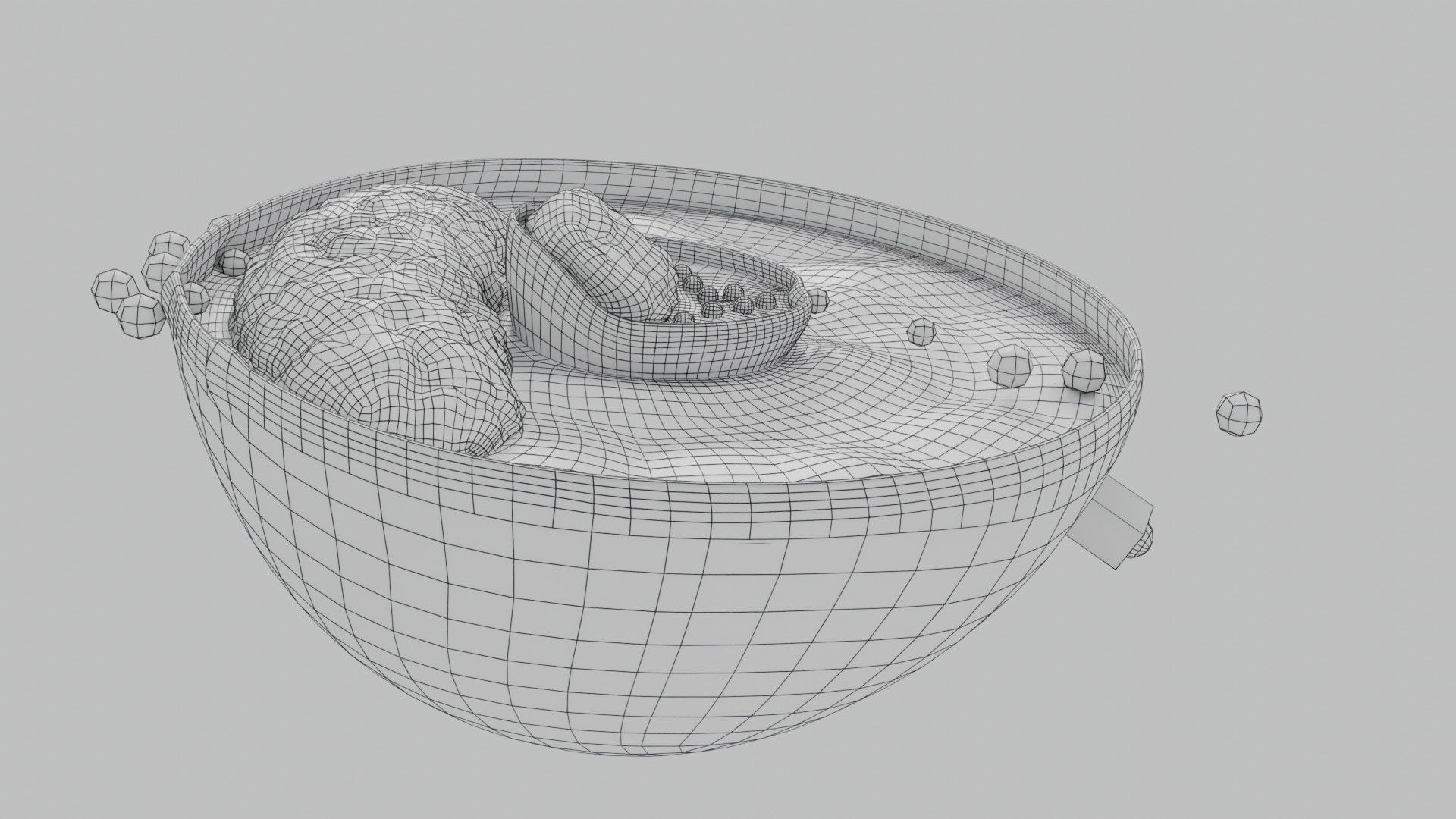 Virus infection cycle in host cell Low-poly 3D model_79
