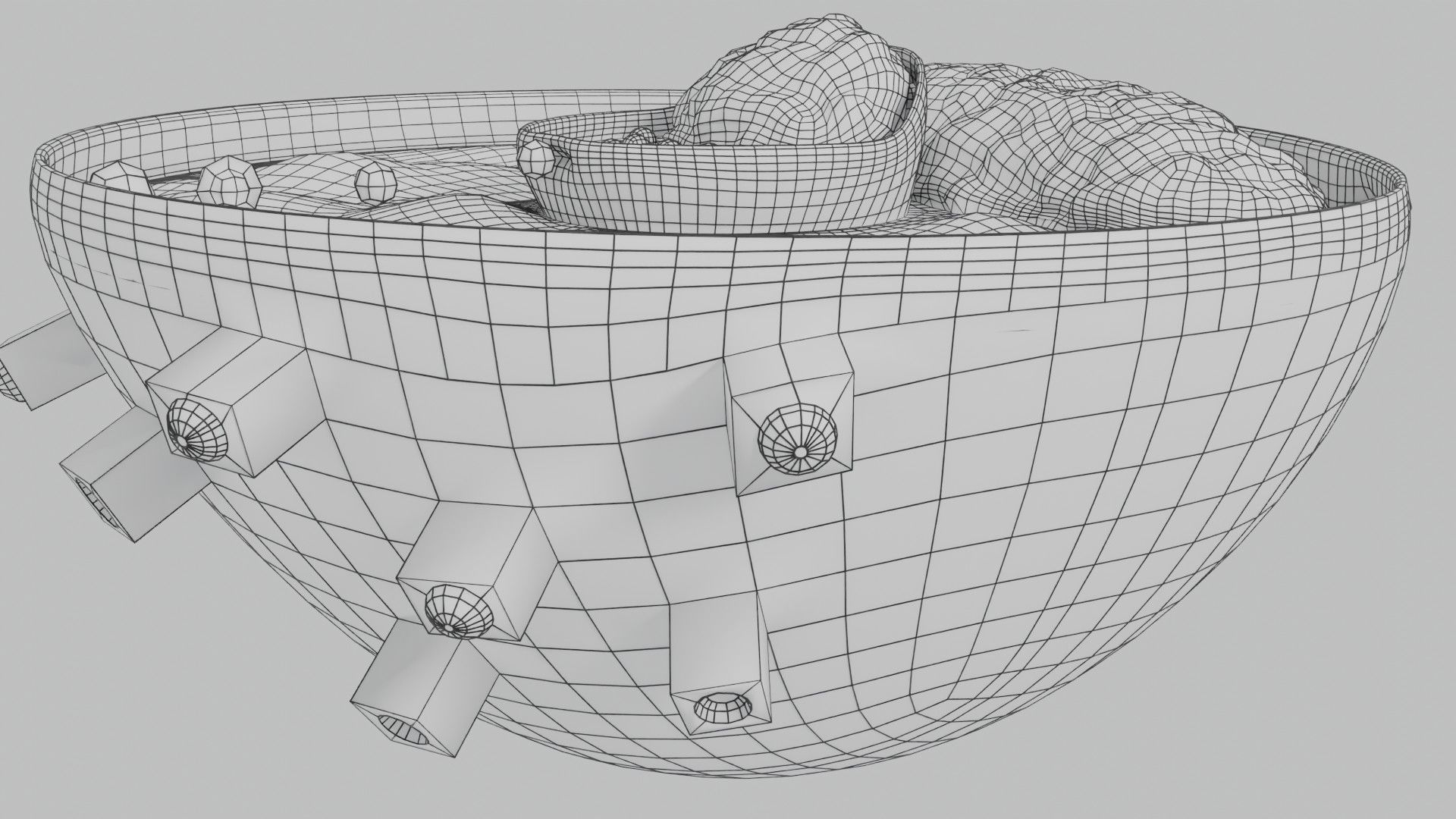 Virus infection cycle in host cell Low-poly 3D model_74