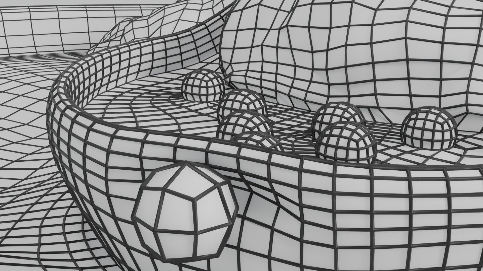 Virus infection cycle in host cell Low-poly 3D model_70