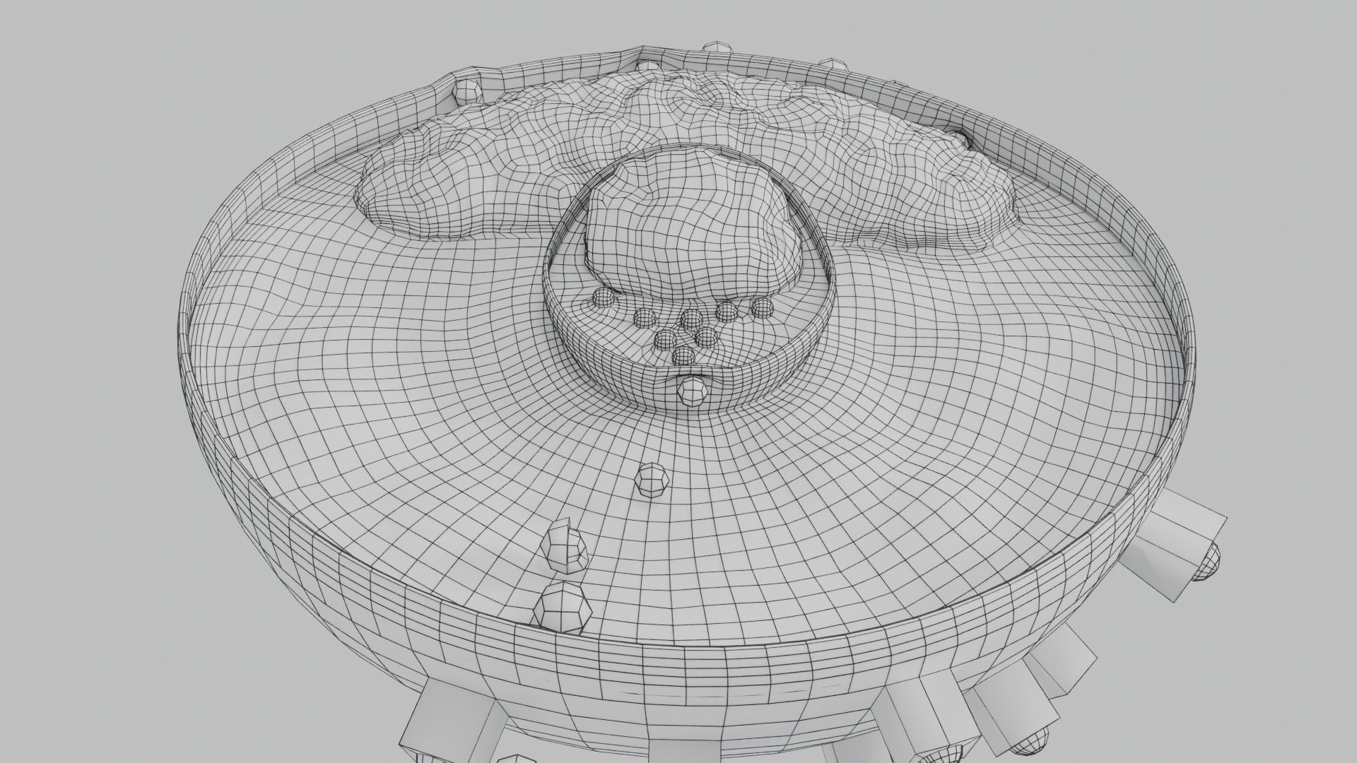 Virus infection cycle in host cell Low-poly 3D model_73