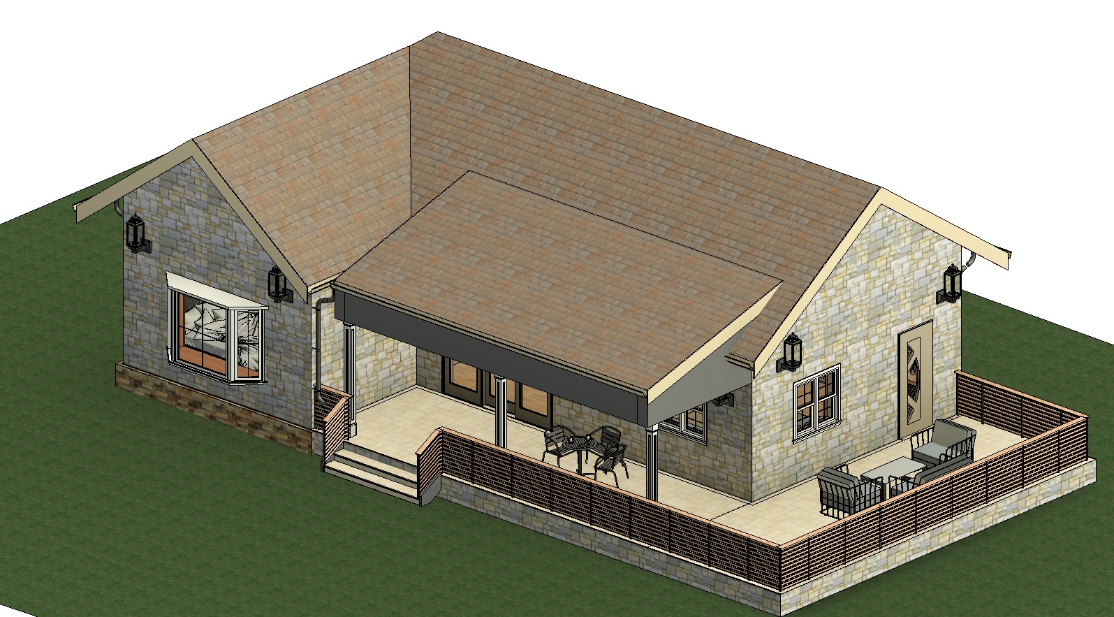 Two bedrooms small House model  3D model_13