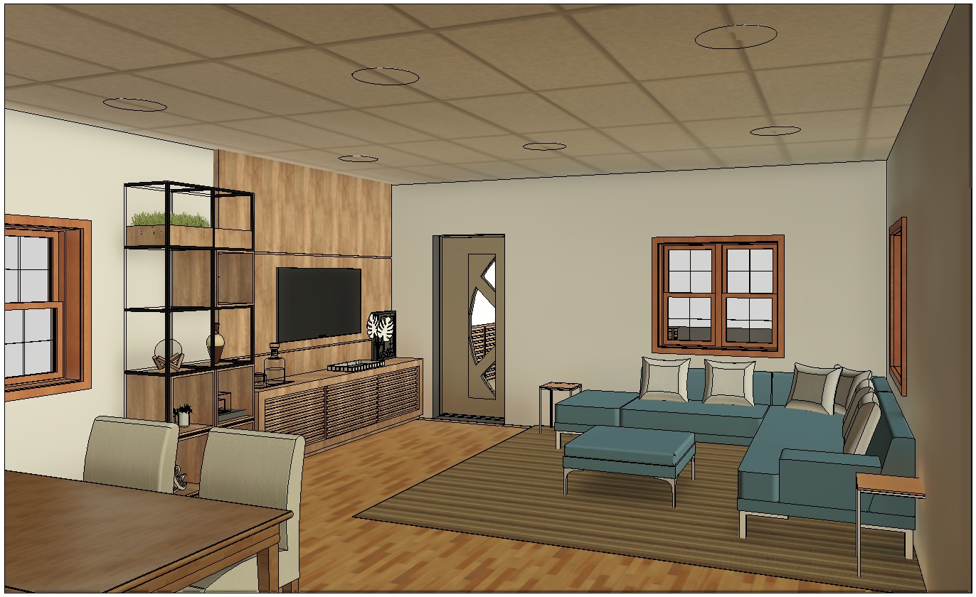 Two bedrooms small House model  3D model_8