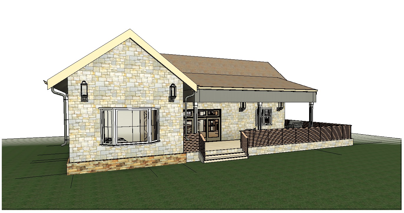 Two bedrooms small House model  3D model_6