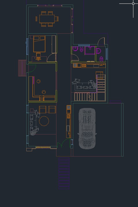 Two bedrooms small House model  3D model_2