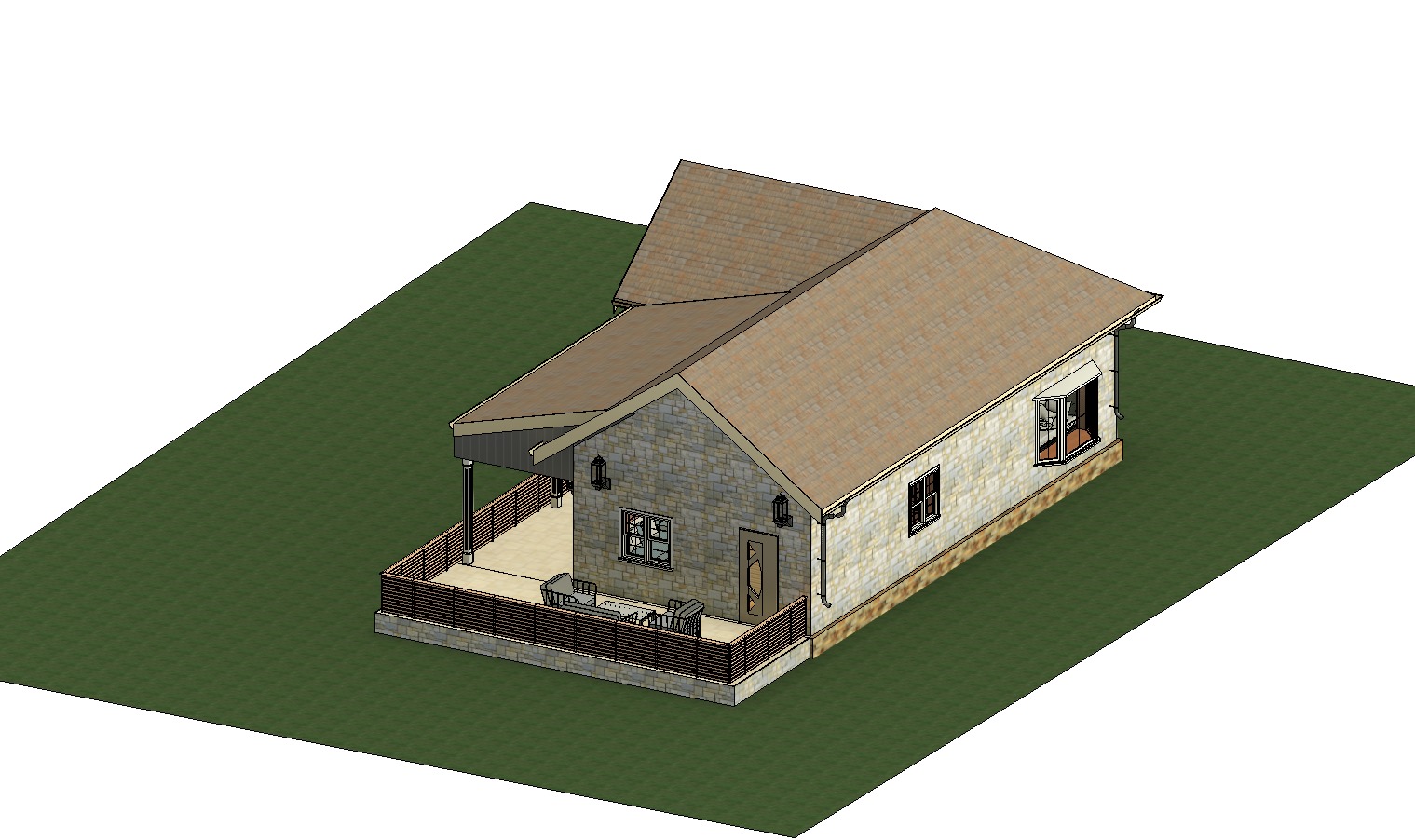 Two bedrooms small House model  3D model_16