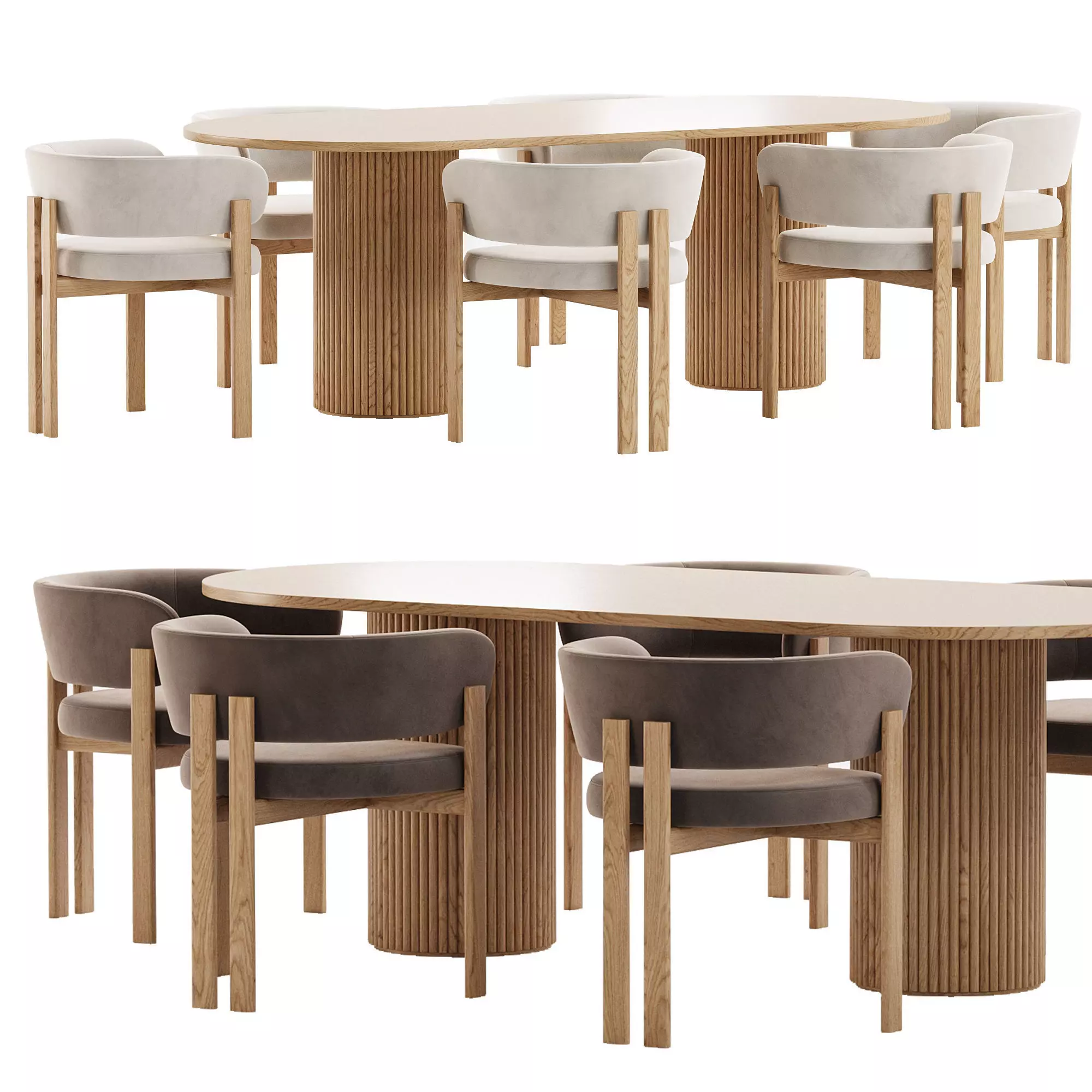 Dinning Set 07 3D model_0