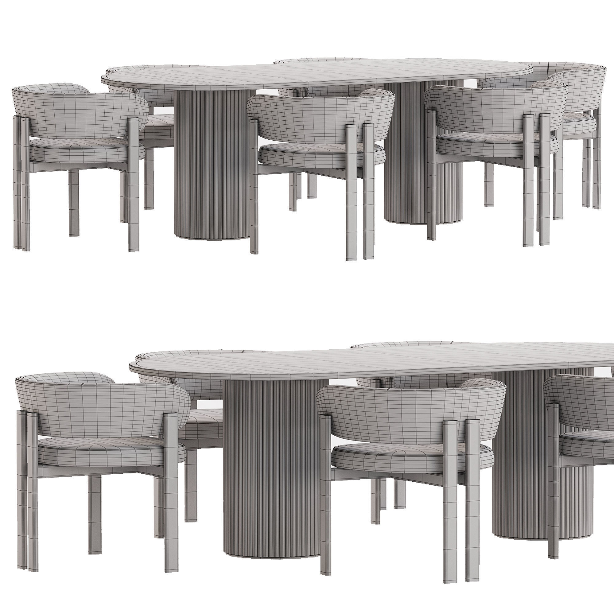 Dinning Set 07 3D model_5