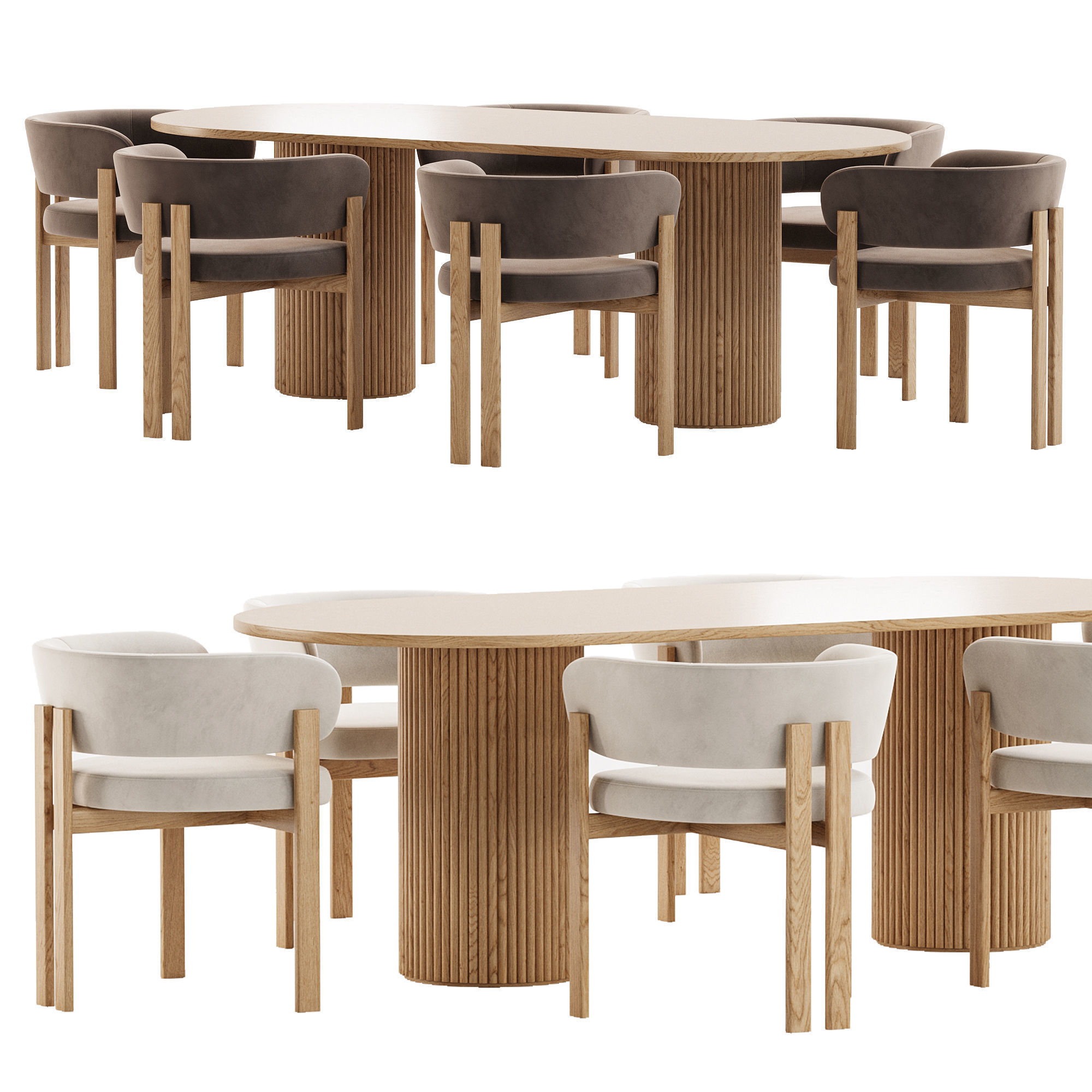 Dinning Set 07 3D model_3