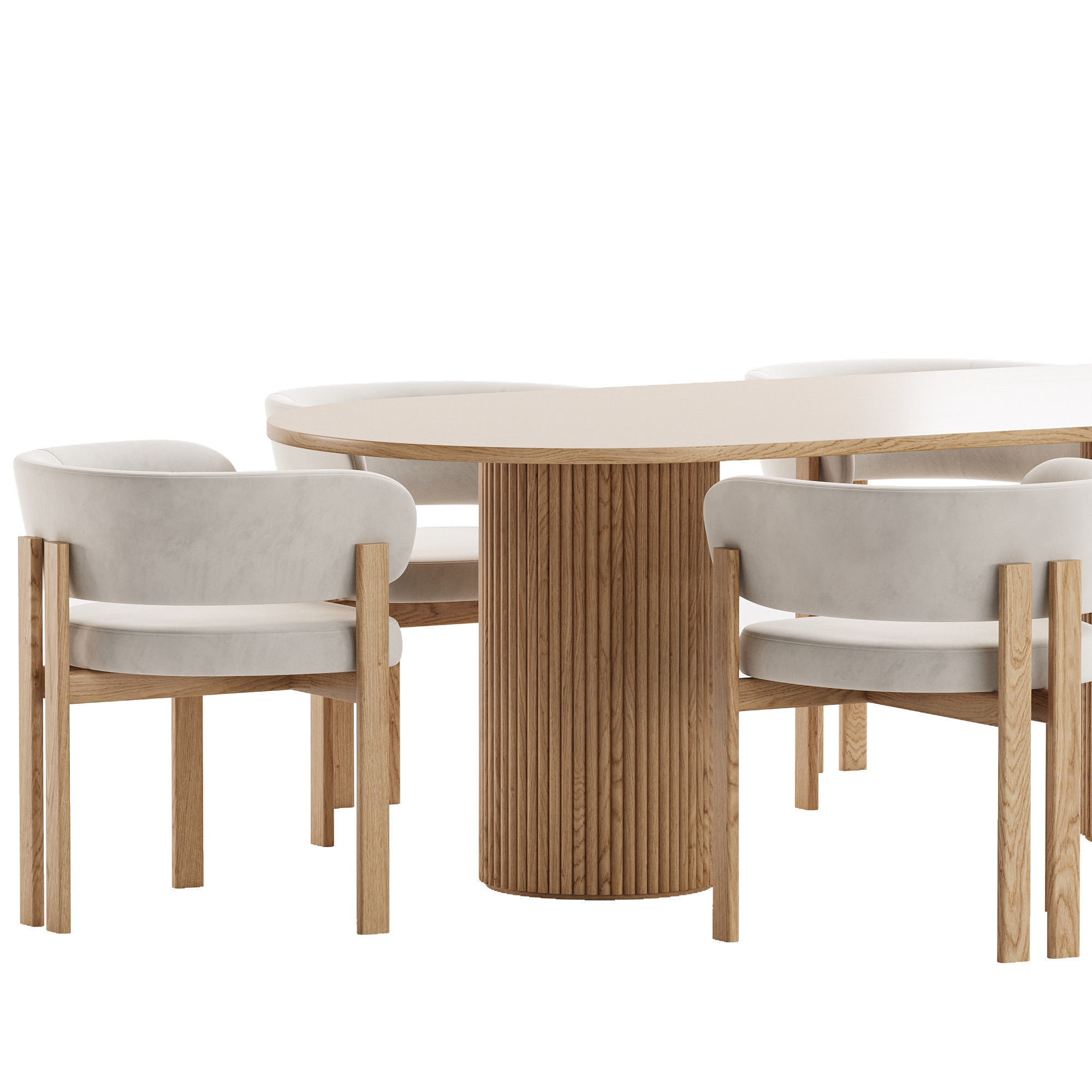 Dinning Set 07 3D model_4