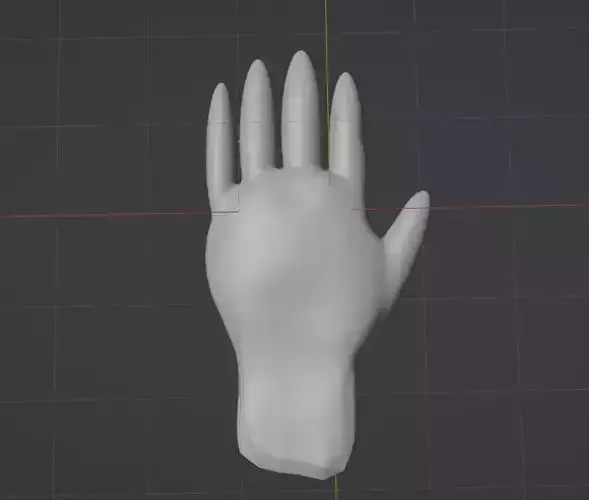 Human hand for 3d modeling 