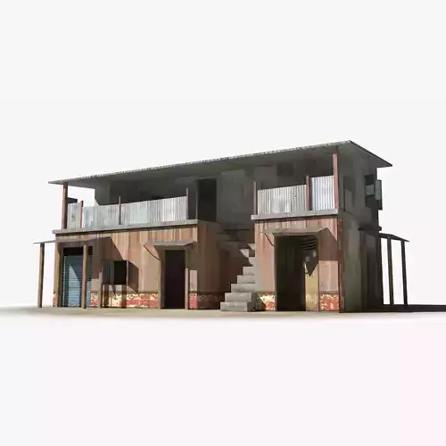 Slum x10 Low-poly 3D model