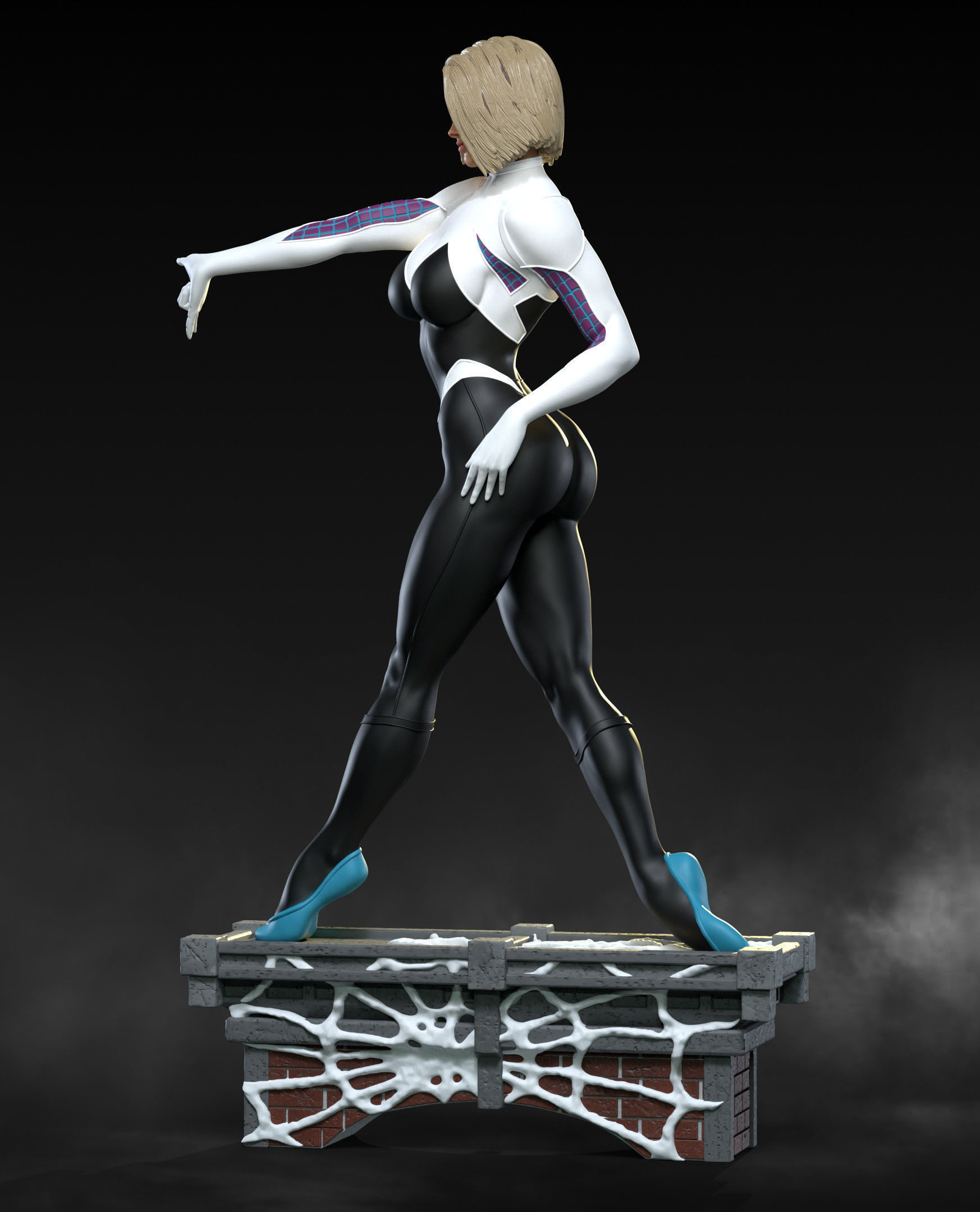 Spider Gwen 3D print model_3