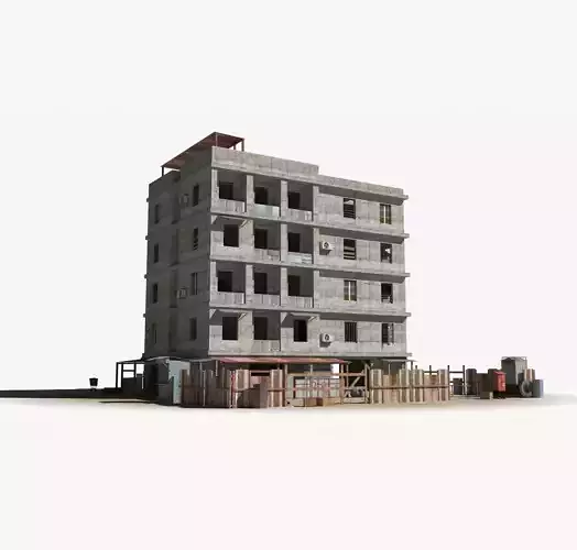 Slum x11 Low-poly 3D model