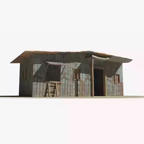Slum x14 Low-poly 3D model