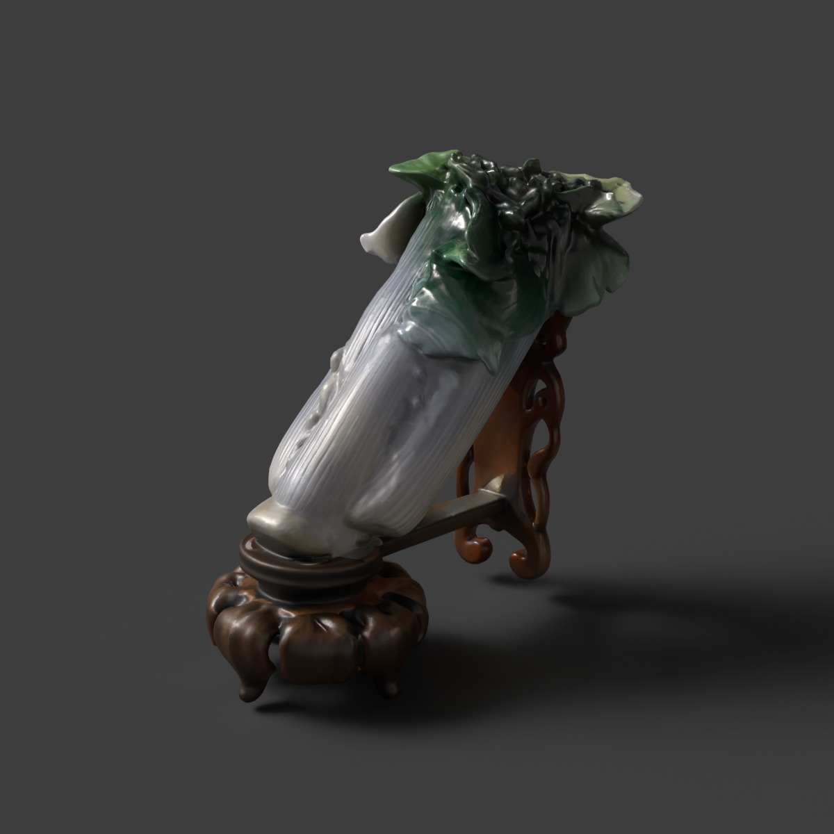Chinese jadelite cabbage Low-poly 3D model_6