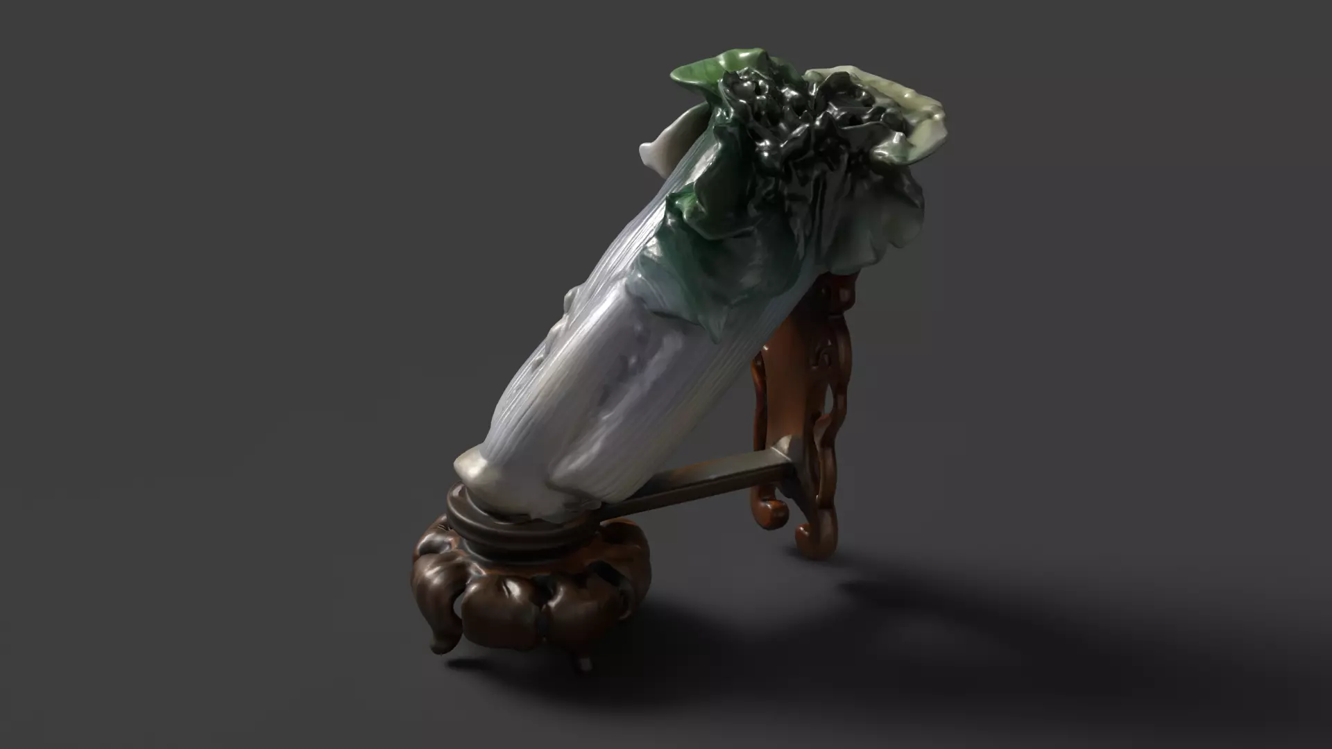 Chinese jadelite cabbage Low-poly 3D model_0