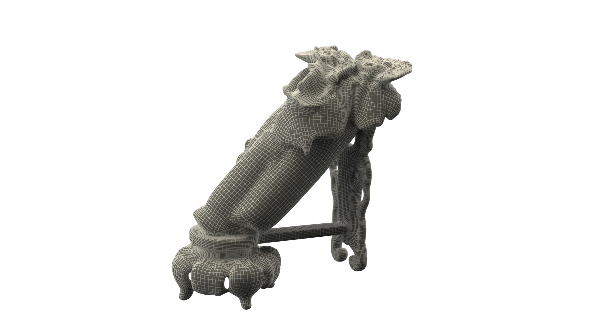 Chinese jadelite cabbage Low-poly 3D model_7