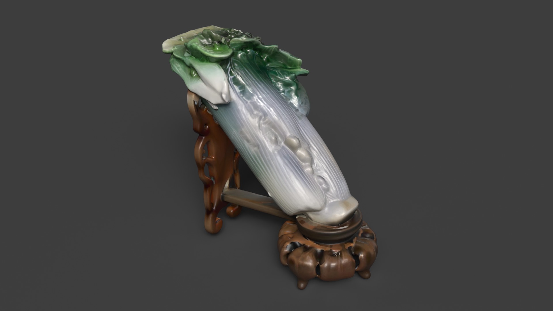 Chinese jadelite cabbage Low-poly 3D model_5