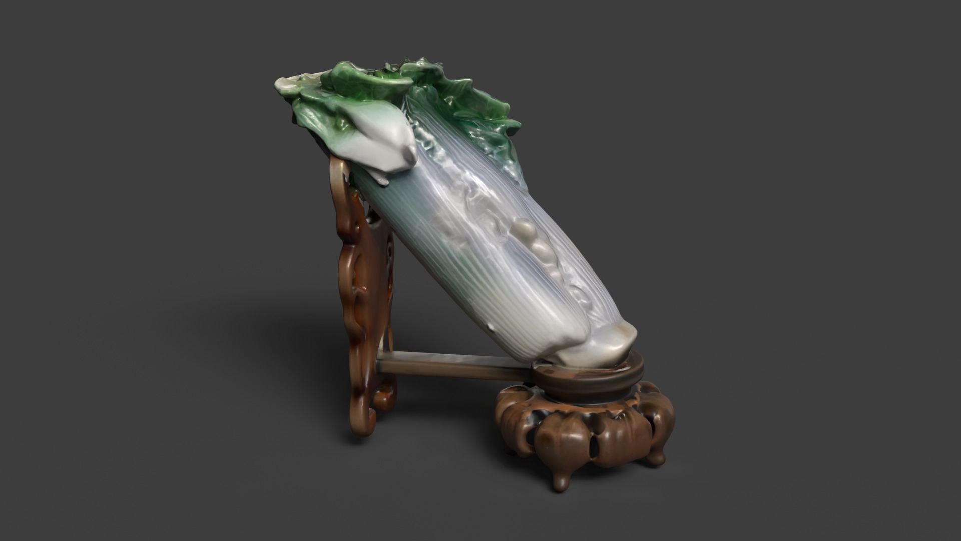 Chinese jadelite cabbage Low-poly 3D model_4