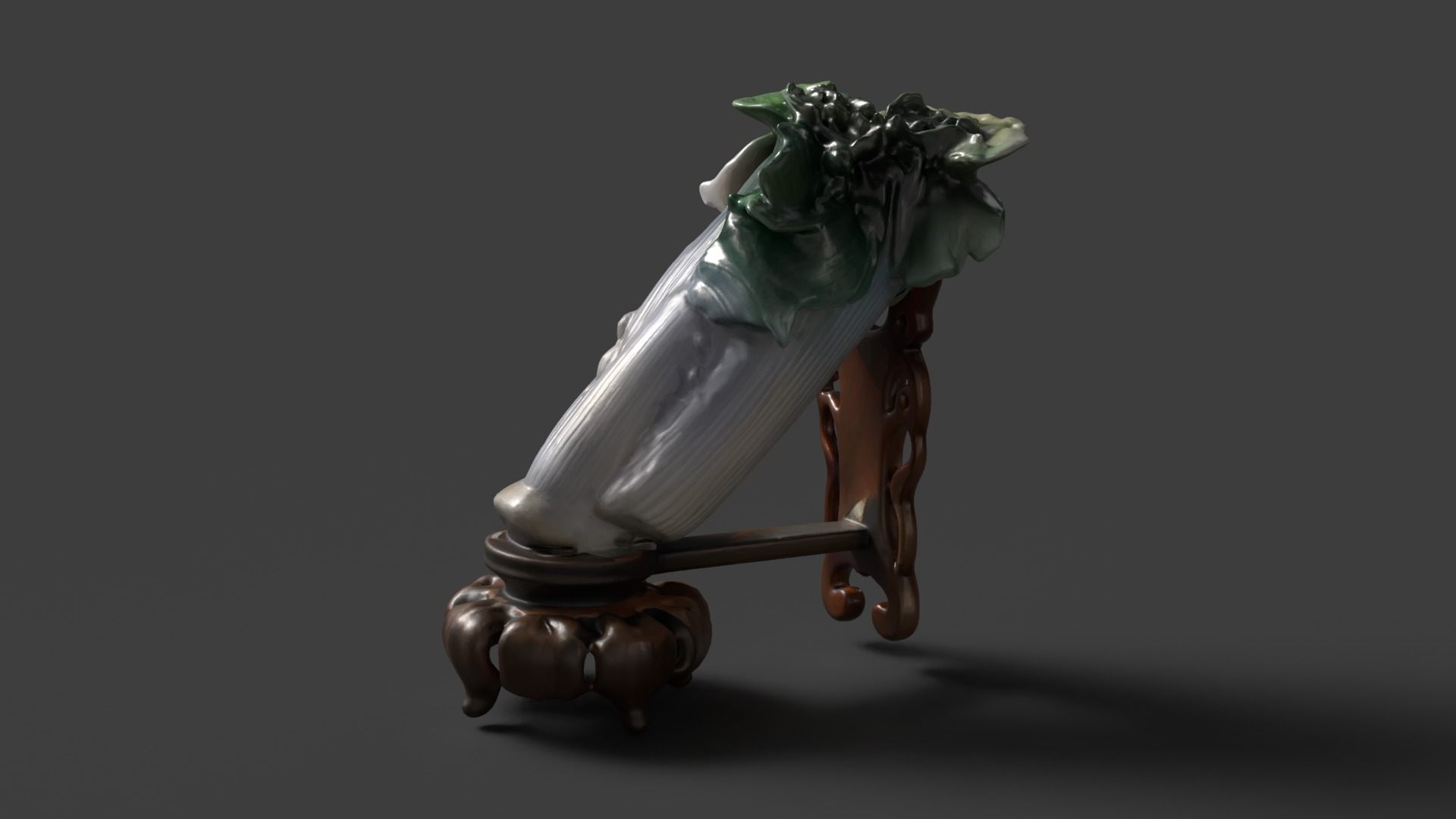 Chinese jadelite cabbage Low-poly 3D model_2