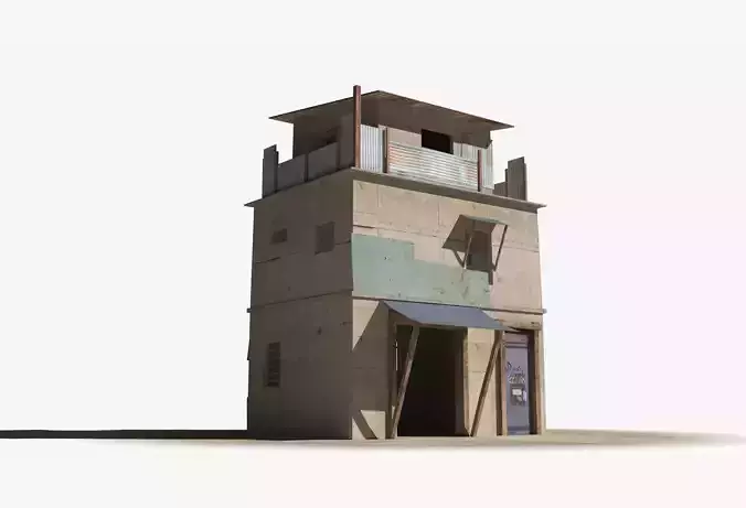 Slum x15 Low-poly 3D model