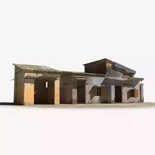 Slum x17 Low-poly 3D model