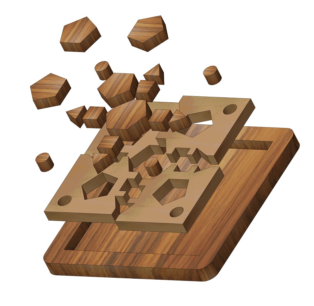 Kids Wooden Puzzle Toy 3D print model_1
