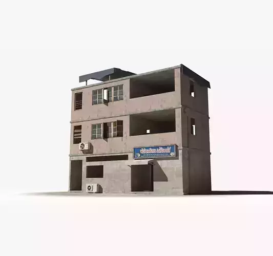 Slum x18 Low-poly 3D model