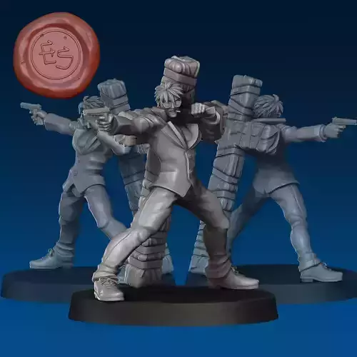 Nicholas D Wolfwood - Trigun - 32mm Scale Miniature