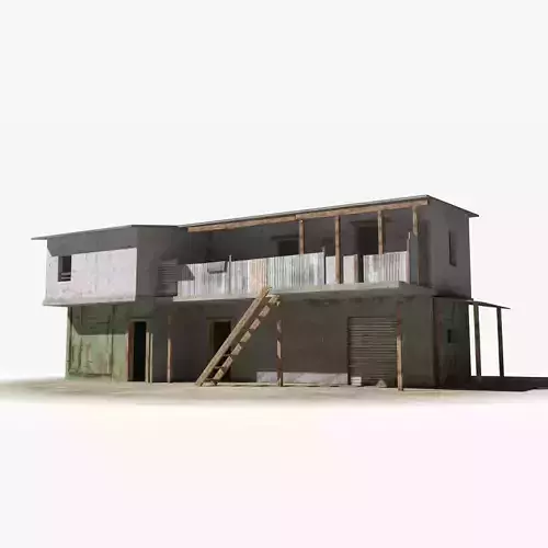 Slum x19 Low-poly 3D model