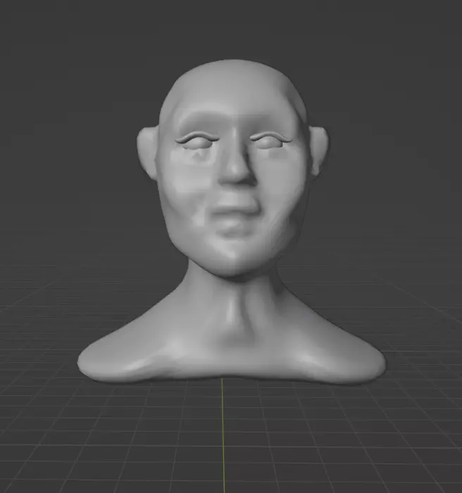 Human head for 3d modeling Free low-poly 3D model_0