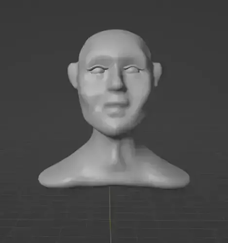Human head for 3d modeling Free low-poly 3D model