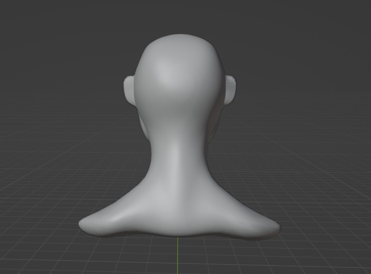 Human head for 3d modeling Free low-poly 3D model_2