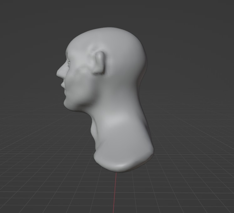 Human head for 3d modeling Free low-poly 3D model_1