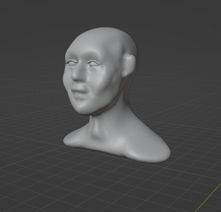 Human head for 3d modeling Free low-poly 3D model_6