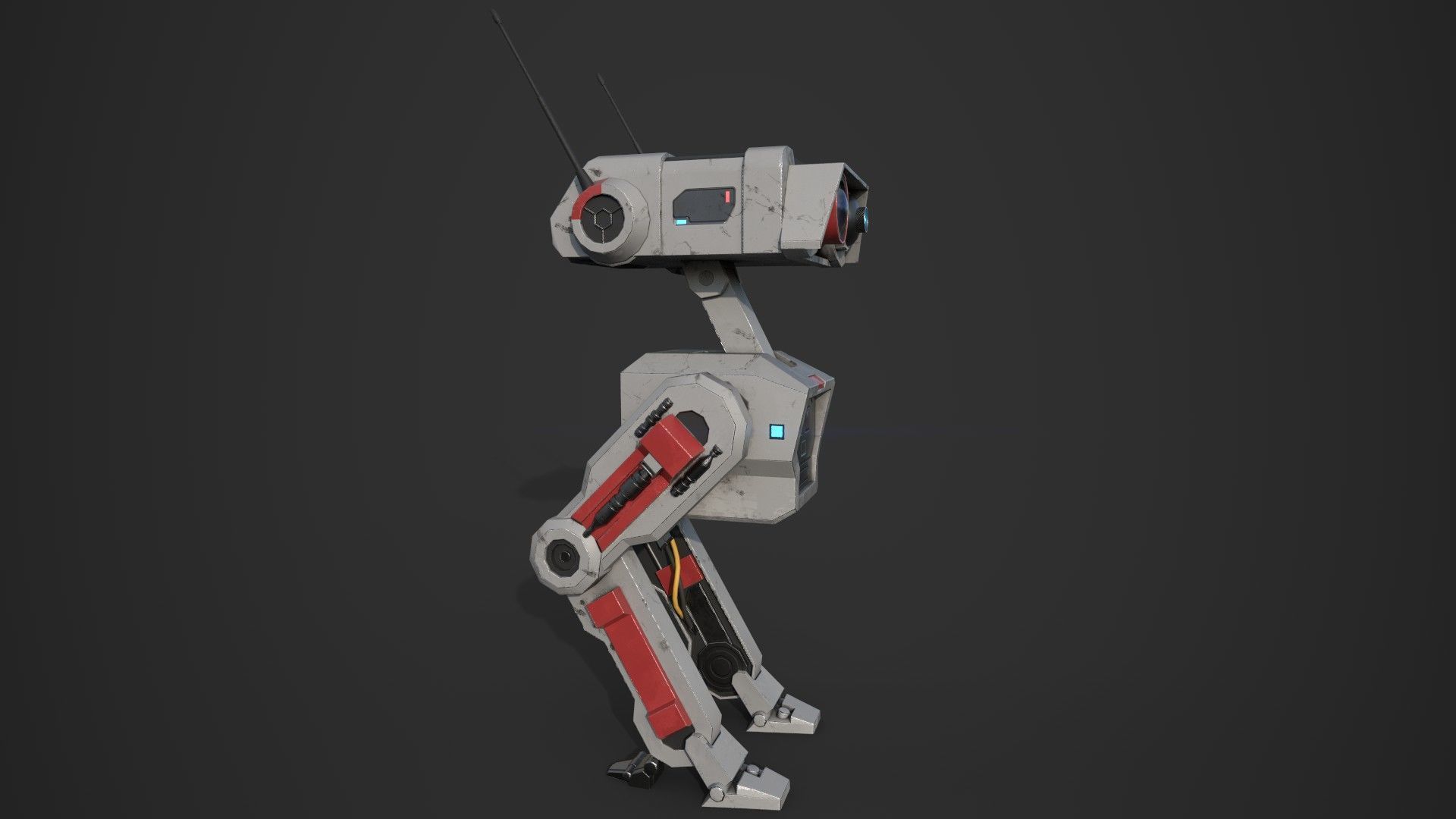 BD-1 Robot Low-poly 3D model_5