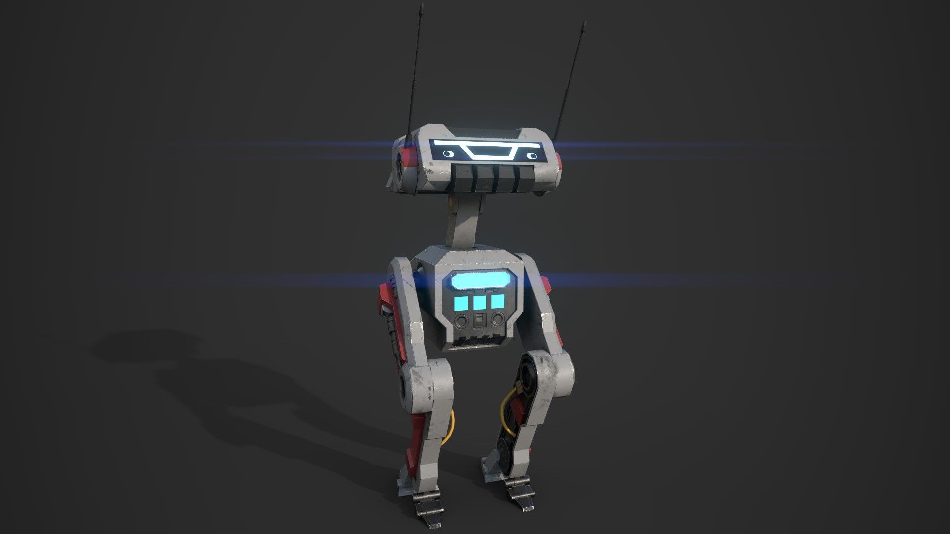 BD-1 Robot Low-poly 3D model_3