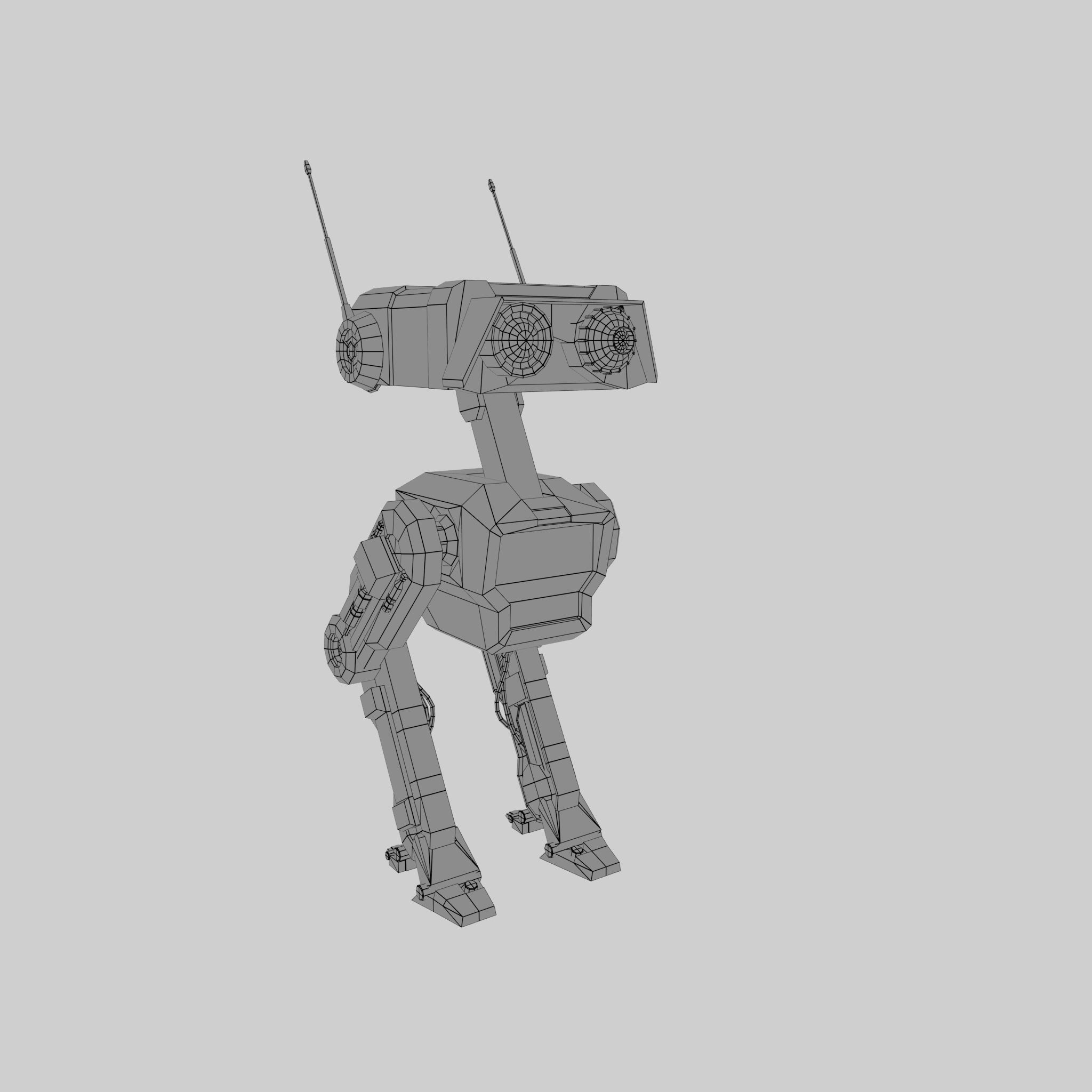 BD-1 Robot Low-poly 3D model_6