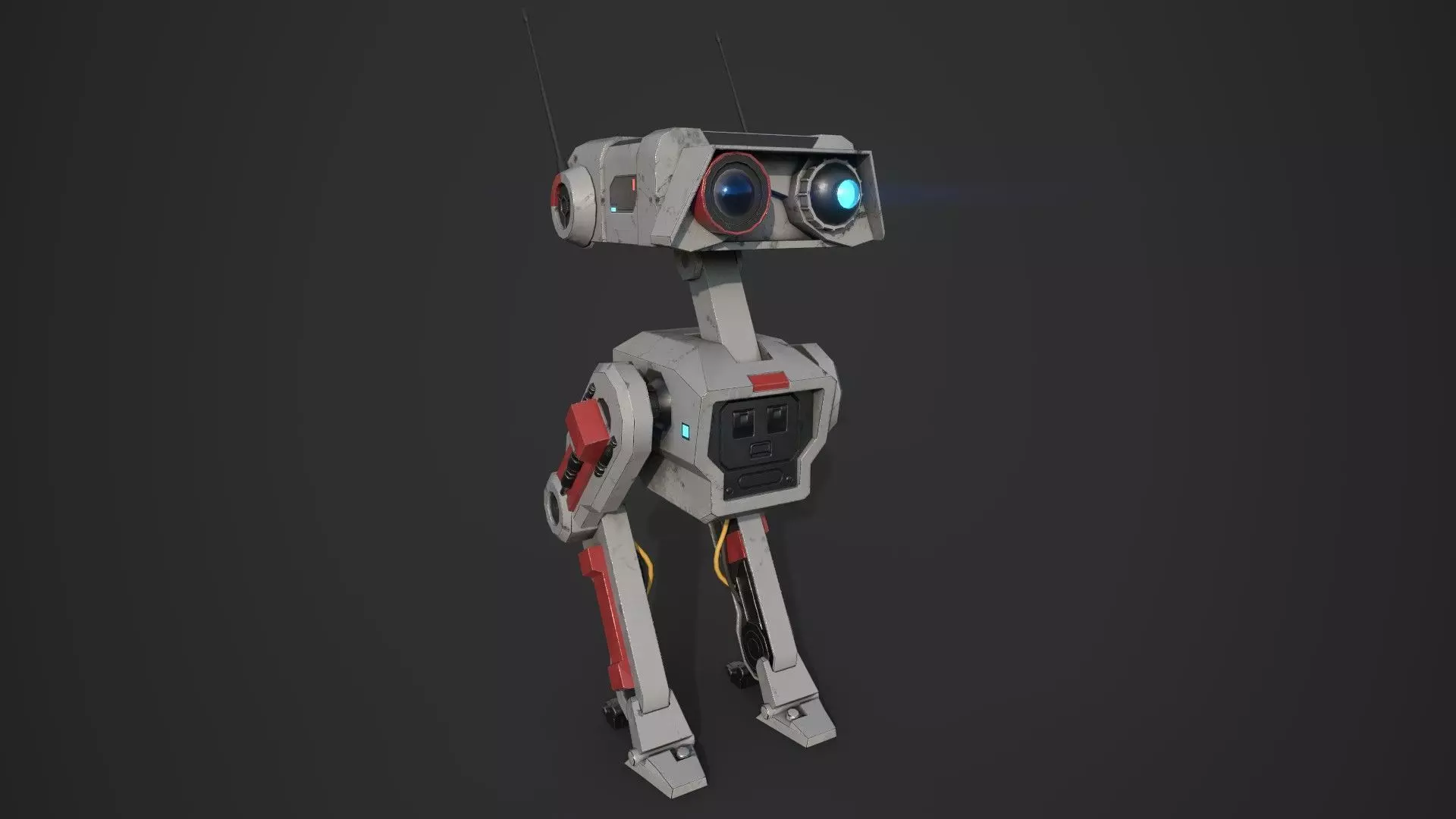 BD-1 Robot Low-poly 3D model_0