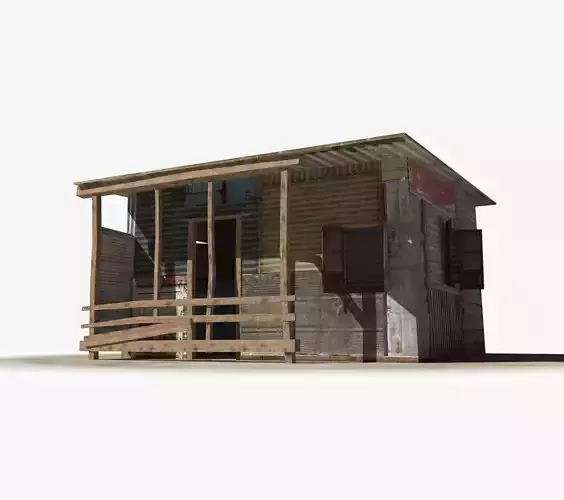 Slum x23 Low-poly 3D model