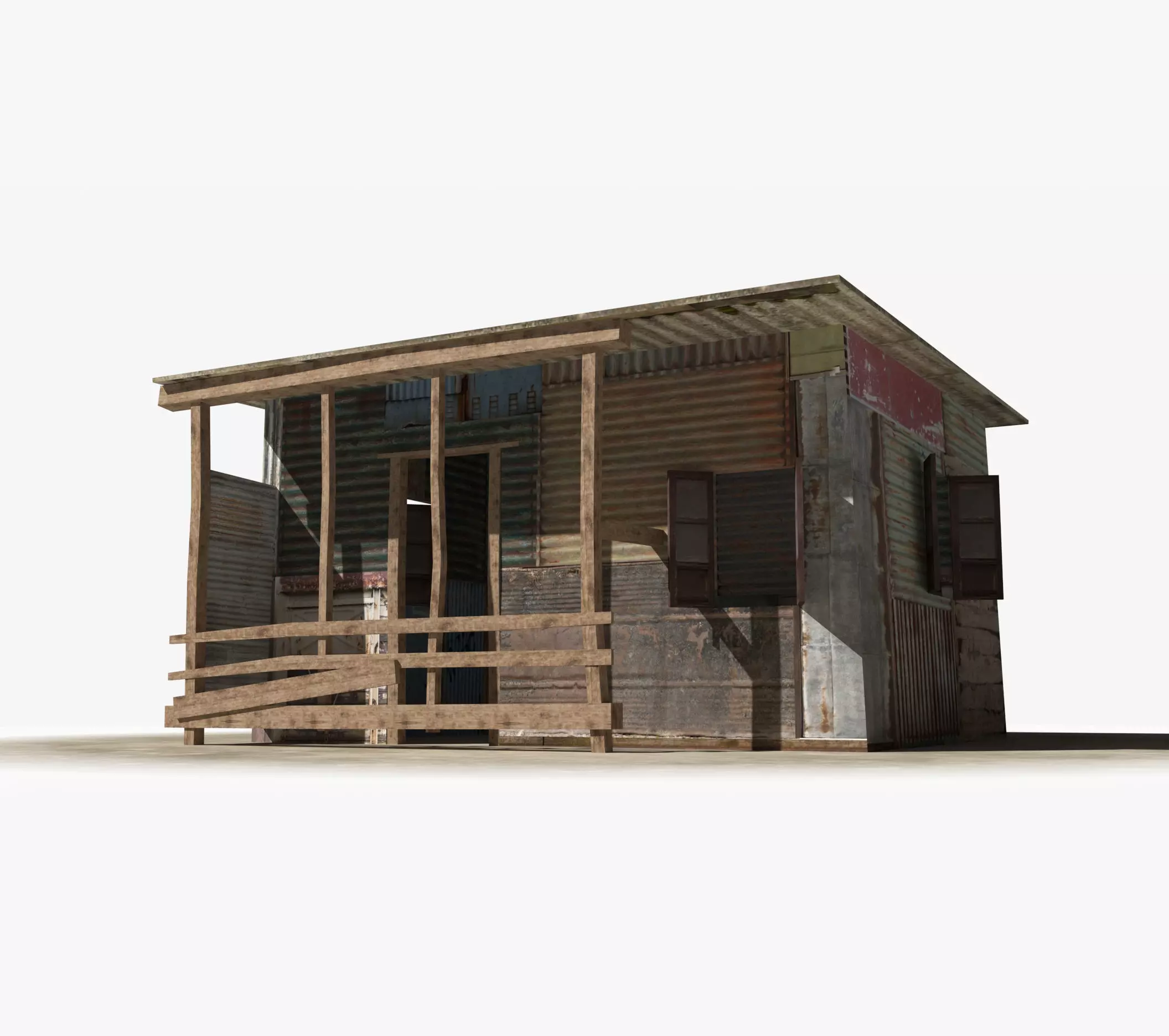 Slum x23 Low-poly 3D model